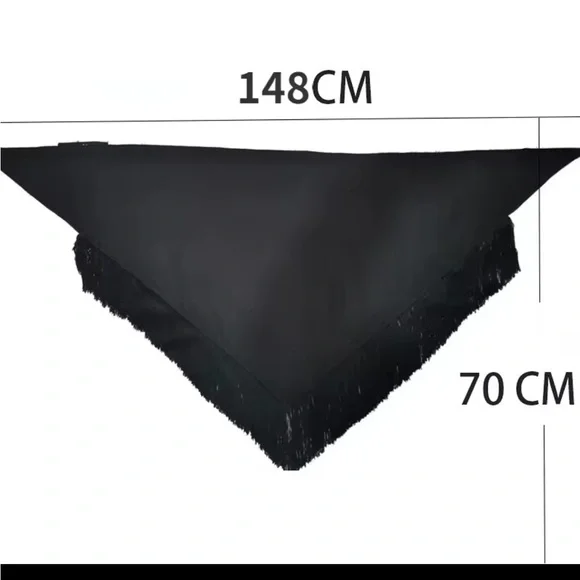 Black and Red Fringe Skirt - Picture 3 of 3